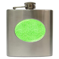 Knitted Wool Neon Green Hip Flask (6 Oz) by snowwhitegirl