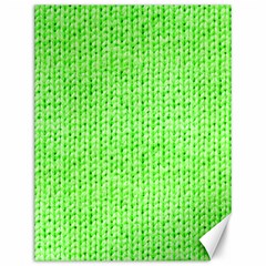 Knitted Wool Neon Green Canvas 12  X 16   by snowwhitegirl