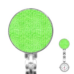 Knitted Wool Neon Green Stainless Steel Nurses Watch by snowwhitegirl