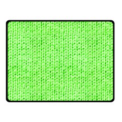 Knitted Wool Neon Green Double Sided Fleece Blanket (small)  by snowwhitegirl