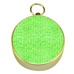 Knitted Wool Neon Green Gold Compasses by snowwhitegirl