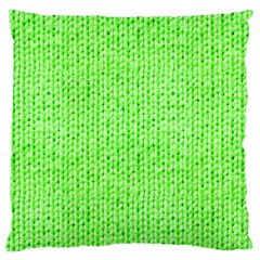 Knitted Wool Neon Green Standard Flano Cushion Case (two Sides) by snowwhitegirl