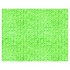 Knitted Wool Neon Green Double Sided Flano Blanket (medium) 