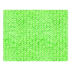 Knitted Wool Neon Green Double Sided Flano Blanket (large) 