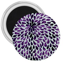 Purple Abstract Swirl Drops 3  Magnets by snowwhitegirl