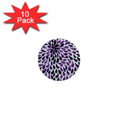 Purple Abstract Swirl Drops 1  Mini Magnet (10 Pack)  by snowwhitegirl