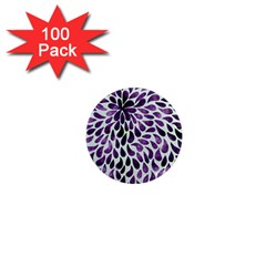 Purple Abstract Swirl Drops 1  Mini Magnets (100 Pack)  by snowwhitegirl