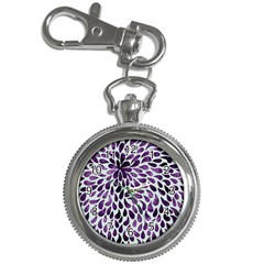 Purple Abstract Swirl Drops Key Chain Watches by snowwhitegirl