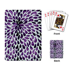 Purple Abstract Swirl Drops Playing Card by snowwhitegirl