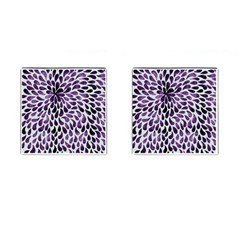 Purple Abstract Swirl Drops Cufflinks (square) by snowwhitegirl