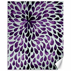 Purple Abstract Swirl Drops Canvas 11  X 14   by snowwhitegirl