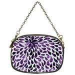 Purple Abstract Swirl Drops Chain Purse (Two Sides) Front