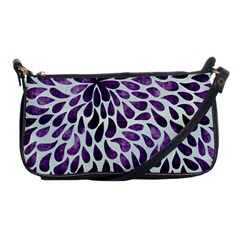 Purple Abstract Swirl Drops Shoulder Clutch Bag by snowwhitegirl