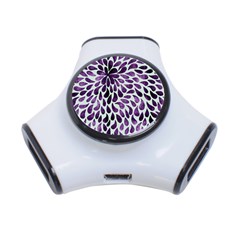 Purple Abstract Swirl Drops 3-port Usb Hub by snowwhitegirl