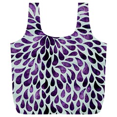 Purple Abstract Swirl Drops Full Print Recycle Bag (xl) by snowwhitegirl