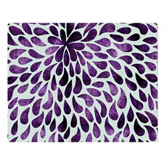 Purple Abstract Swirl Drops Double Sided Flano Blanket (large) 