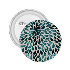 Teal Abstract Swirl Drops 2.25  Buttons