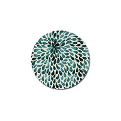 Teal Abstract Swirl Drops Golf Ball Marker (10 pack)