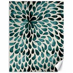 Teal Abstract Swirl Drops Canvas 12  x 16   11.86 x15.41  Canvas - 1