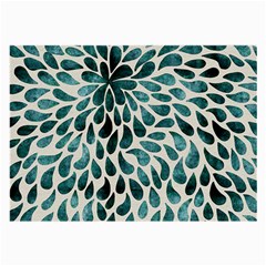 Teal Abstract Swirl Drops Large Glasses Cloth by snowwhitegirl