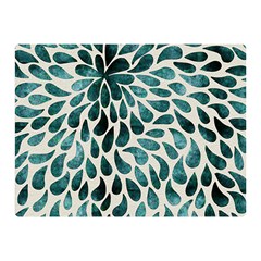 Teal Abstract Swirl Drops Double Sided Flano Blanket (mini)  by snowwhitegirl