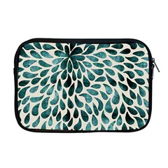 Teal Abstract Swirl Drops Apple MacBook Pro 17  Zipper Case