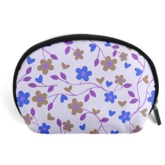 Blue Vintage Flowers Accessory Pouch (large) by snowwhitegirl