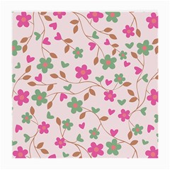 Pink Vintage Flowers Medium Glasses Cloth (2-side) by snowwhitegirl