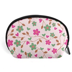 Pink Vintage Flowers Accessory Pouch (large) by snowwhitegirl