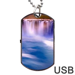 Waterfall Dog Tag Usb Flash (two Sides) by snowwhitegirl