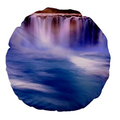 Waterfall Large 18  Premium Flano Round Cushions