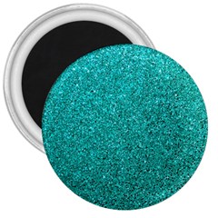 Aqua Glitter 3  Magnets by snowwhitegirl