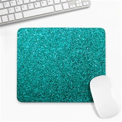 Aqua Glitter Large Mousepads by snowwhitegirl