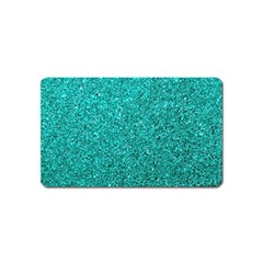 Aqua Glitter Magnet (name Card)