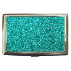 Aqua Glitter Cigarette Money Cases by snowwhitegirl