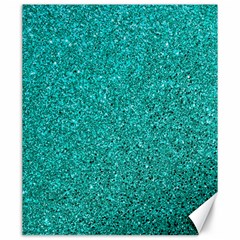 Aqua Glitter Canvas 20  X 24   by snowwhitegirl