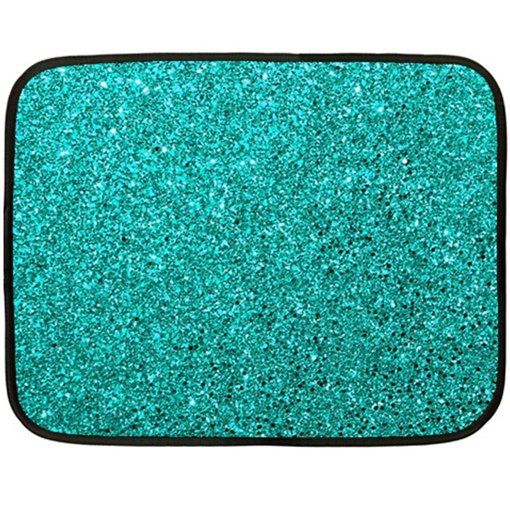 Aqua Glitter Double Sided Fleece Blanket (Mini) 