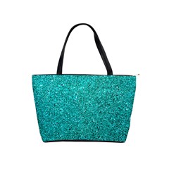 Aqua Glitter Classic Shoulder Handbag by snowwhitegirl