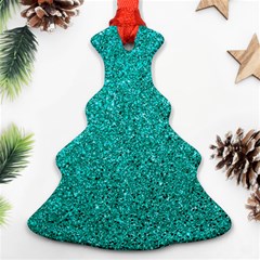 Aqua Glitter Ornament (christmas Tree)  by snowwhitegirl