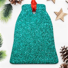 Aqua Glitter Ornament (bell) by snowwhitegirl