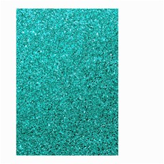 Aqua Glitter Small Garden Flag (two Sides) by snowwhitegirl