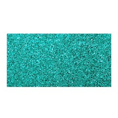 Aqua Glitter Satin Wrap by snowwhitegirl