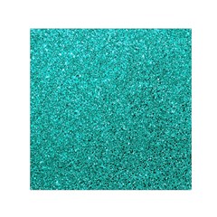 Aqua Glitter Small Satin Scarf (square) by snowwhitegirl