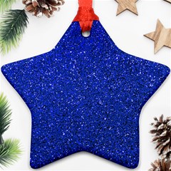 Blue Glitter Ornament (star) by snowwhitegirl