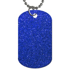 Blue Glitter Dog Tag (one Side) by snowwhitegirl