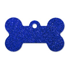 Blue Glitter Dog Tag Bone (two Sides) by snowwhitegirl