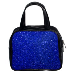 Blue Glitter Classic Handbag (two Sides) by snowwhitegirl