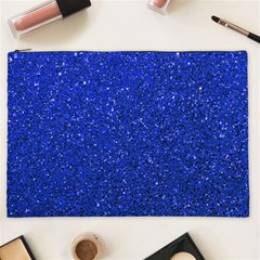 Blue Glitter Cosmetic Bag (xxl)