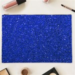 Blue Glitter Cosmetic Bag (XXL) Front