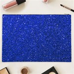 Blue Glitter Cosmetic Bag (XXL) Back